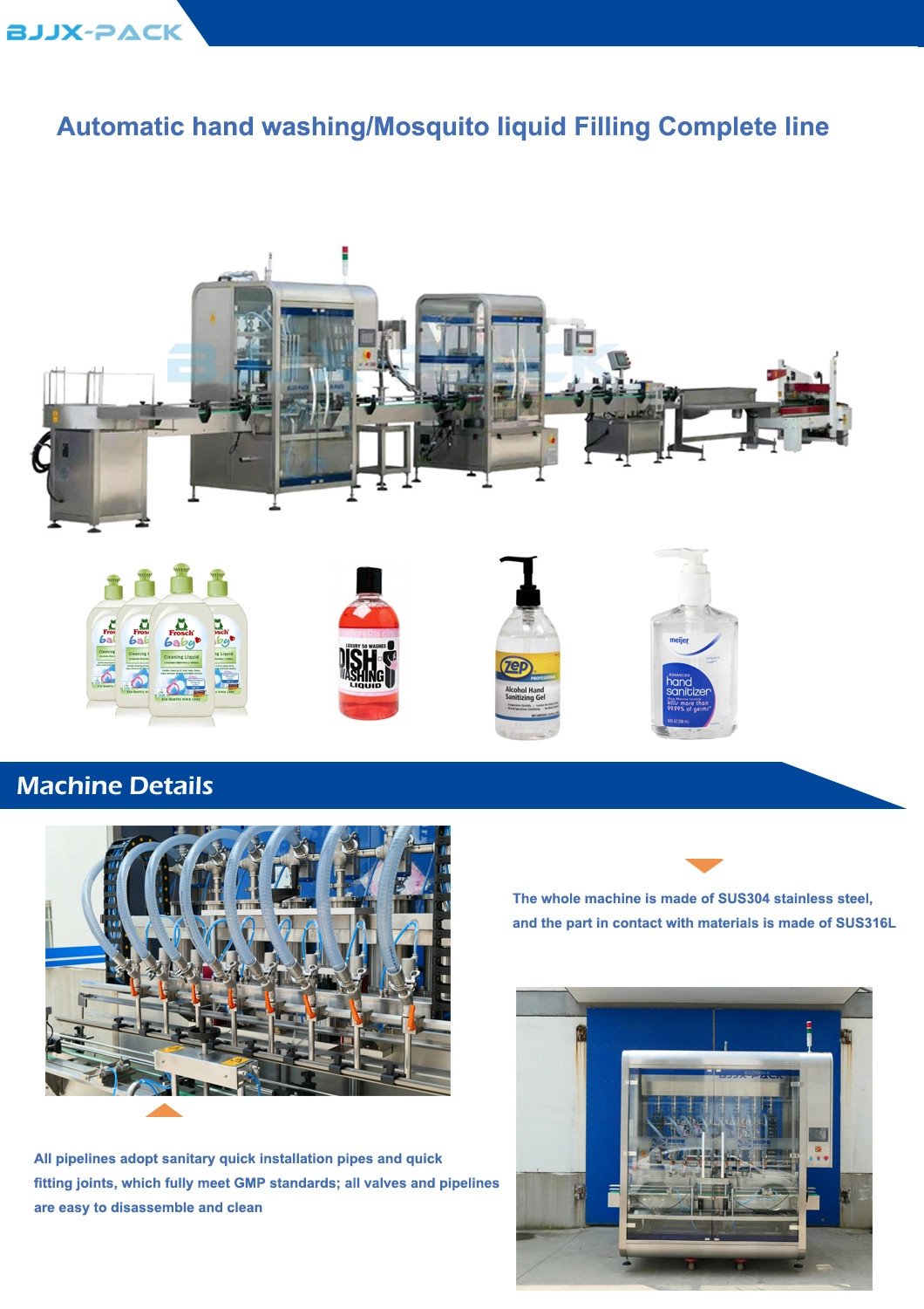 Automatic Bottle Liquid Filling and Capping Labeling Sealing Straight Line Packing Packaging Machine for Shampoo /Eye Drop/Blood Collection Tube/Juice