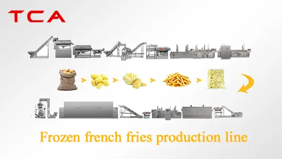 Automatic Frozen French Fries Potato Chips Making Machine