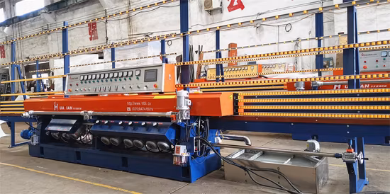9 Spindles Huatian Glass Straight Line Polishing Machine